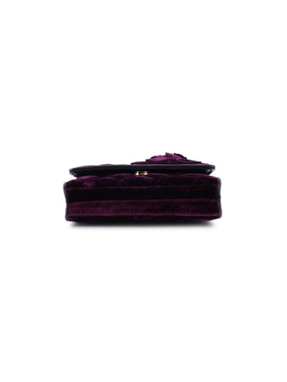 Velvet Camellia Flap Bag