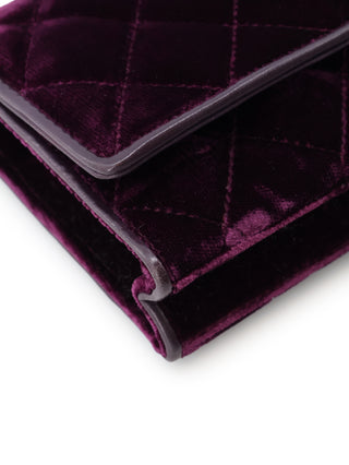 Velvet Camellia Flap Bag