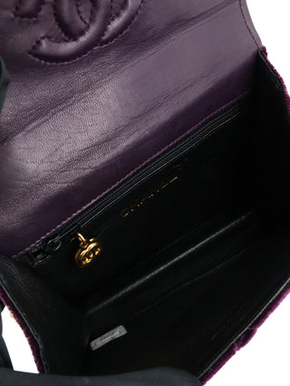 Velvet Camellia Flap Bag