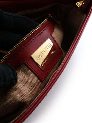 Leather Baguette Shoulder Bag