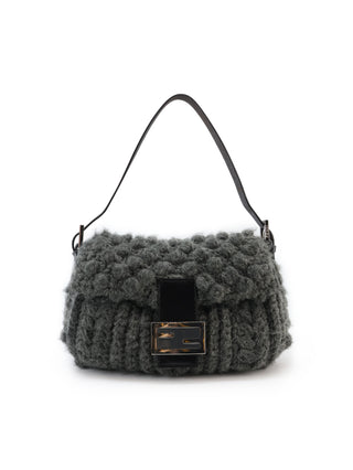 Wool Baguette Shoulder Bag