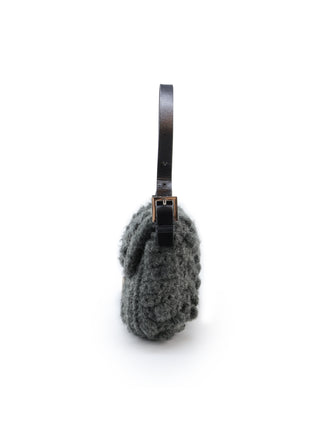 Wool Baguette Shoulder Bag
