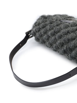 Wool Baguette Shoulder Bag