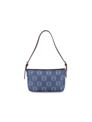 Anagram Denim Shoulder Bag