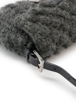 Wool Baguette Shoulder Bag
