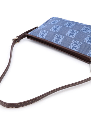 Anagram Denim Shoulder Bag