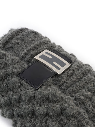 Wool Baguette Shoulder Bag