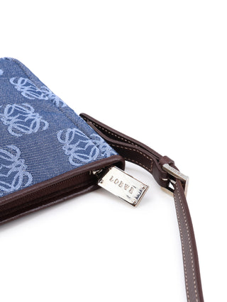 Anagram Denim Shoulder Bag
