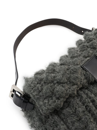 Wool Baguette Shoulder Bag