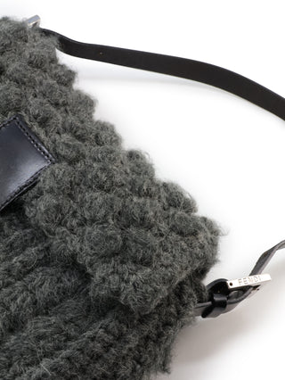 Wool Baguette Shoulder Bag