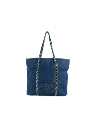 Luxury Line Denim Tote Bag