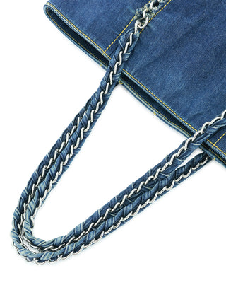 Luxury Line Denim Tote Bag