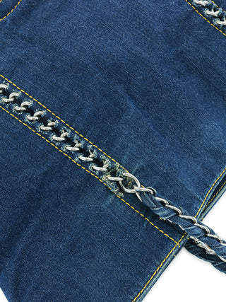 Luxury Line Denim Tote Bag