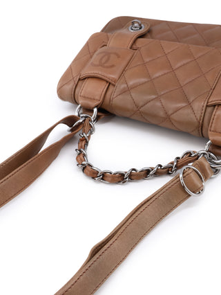 Dual Turnlock Flap Shoulder Bag