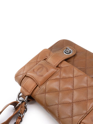 Dual Turnlock Flap Shoulder Bag