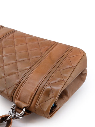 Dual Turnlock Flap Shoulder Bag