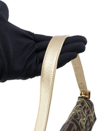 Zucca Floral Embroidered Baguette Handbag