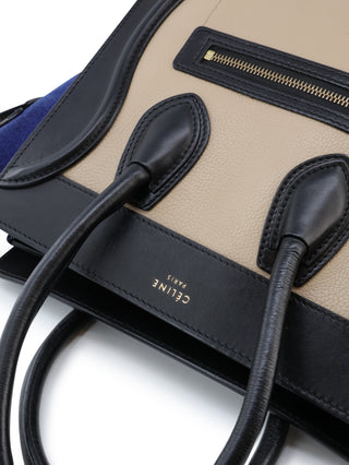 Tricolor Micro Luggage Tote Bag