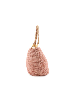 Raffia Basket Chain Tote Bag