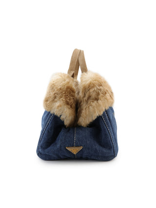 Canapa Fur Denim Tote Bag
