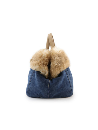 Canapa Fur Denim Tote Bag