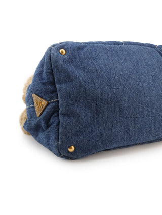 Canapa Fur Denim Tote Bag
