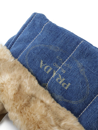 Canapa Fur Denim Tote Bag