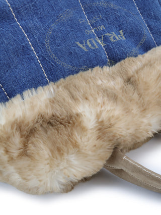 Canapa Fur Denim Tote Bag