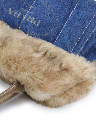 Canapa Fur Denim Tote Bag