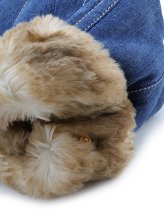 Canapa Fur Denim Tote Bag