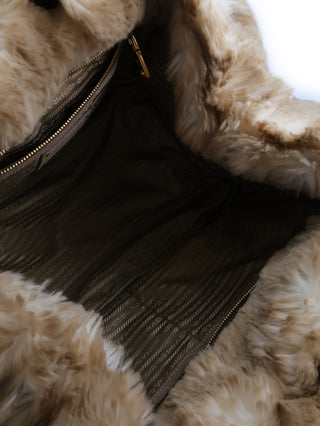 Canapa Fur Denim Tote Bag