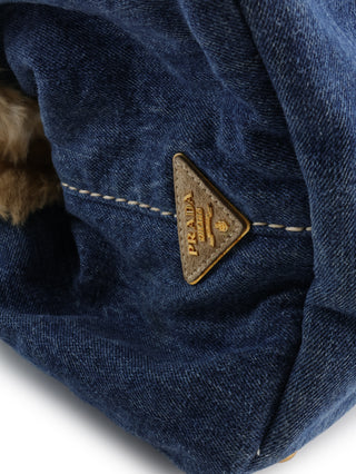 Canapa Fur Denim Tote Bag