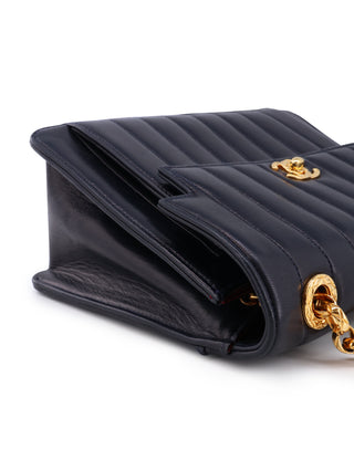 Vertical Quilted Flap Bag