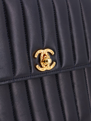 Vertical Quilted Flap Bag