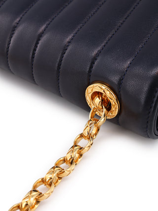 Vertical Quilted Flap Bag