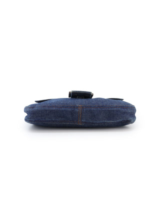Denim Baguette Shoulder Bag