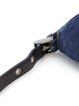Denim Baguette Shoulder Bag