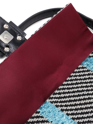 Chevron Multicolor Sequins Baguette Shoulder Bag