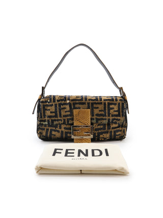 Zucca Sequins Baguette Shoulder Bag