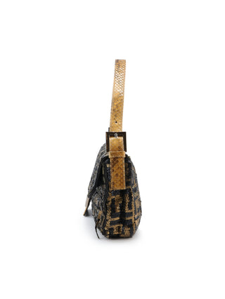 Zucca Sequins Baguette Shoulder Bag