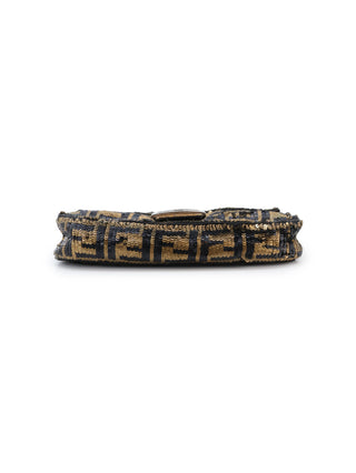 Zucca Sequins Baguette Shoulder Bag