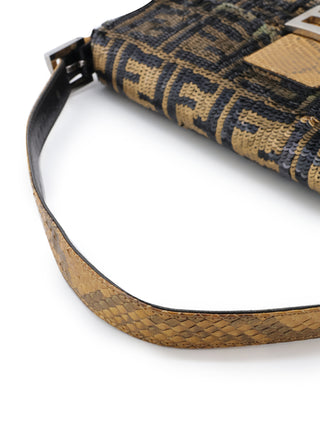 Zucca Sequins Baguette Shoulder Bag