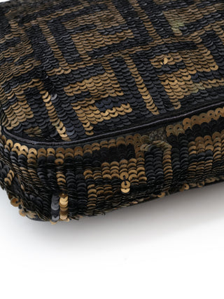 Zucca Sequins Baguette Shoulder Bag
