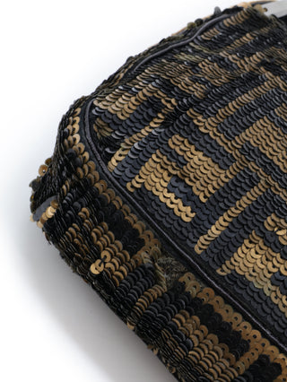 Zucca Sequins Baguette Shoulder Bag
