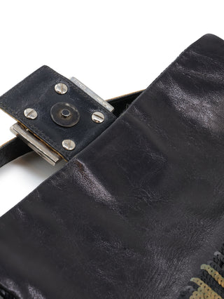 Zucca Sequins Baguette Shoulder Bag