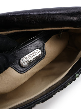 Zucca Sequins Baguette Shoulder Bag