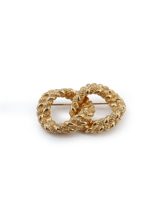 Interlocking Circle Rope Brooch