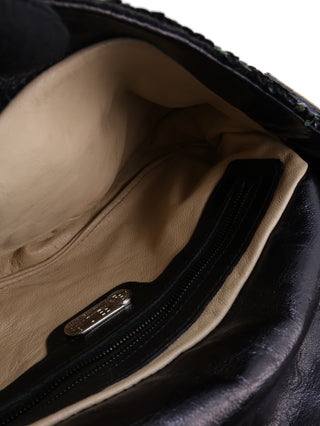Zucca Sequins Baguette Shoulder Bag