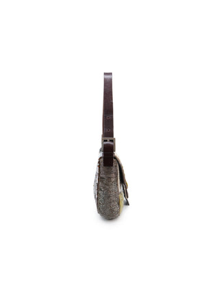 Multicolor Sequins Baguette Shoulder Bag