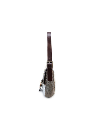 Multicolor Sequins Baguette Shoulder Bag
